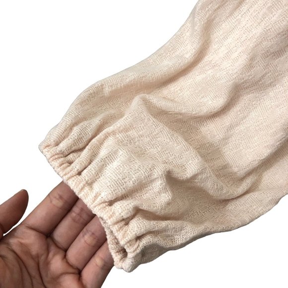 The Muses Lounge Pale Ivory Textured Balloon Long Sleeve Cardigan M - Picture 9 of 10